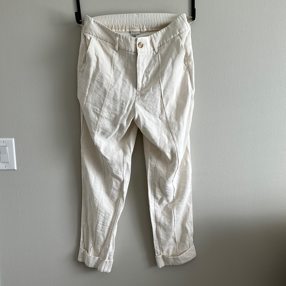 A New Day off white linen capris